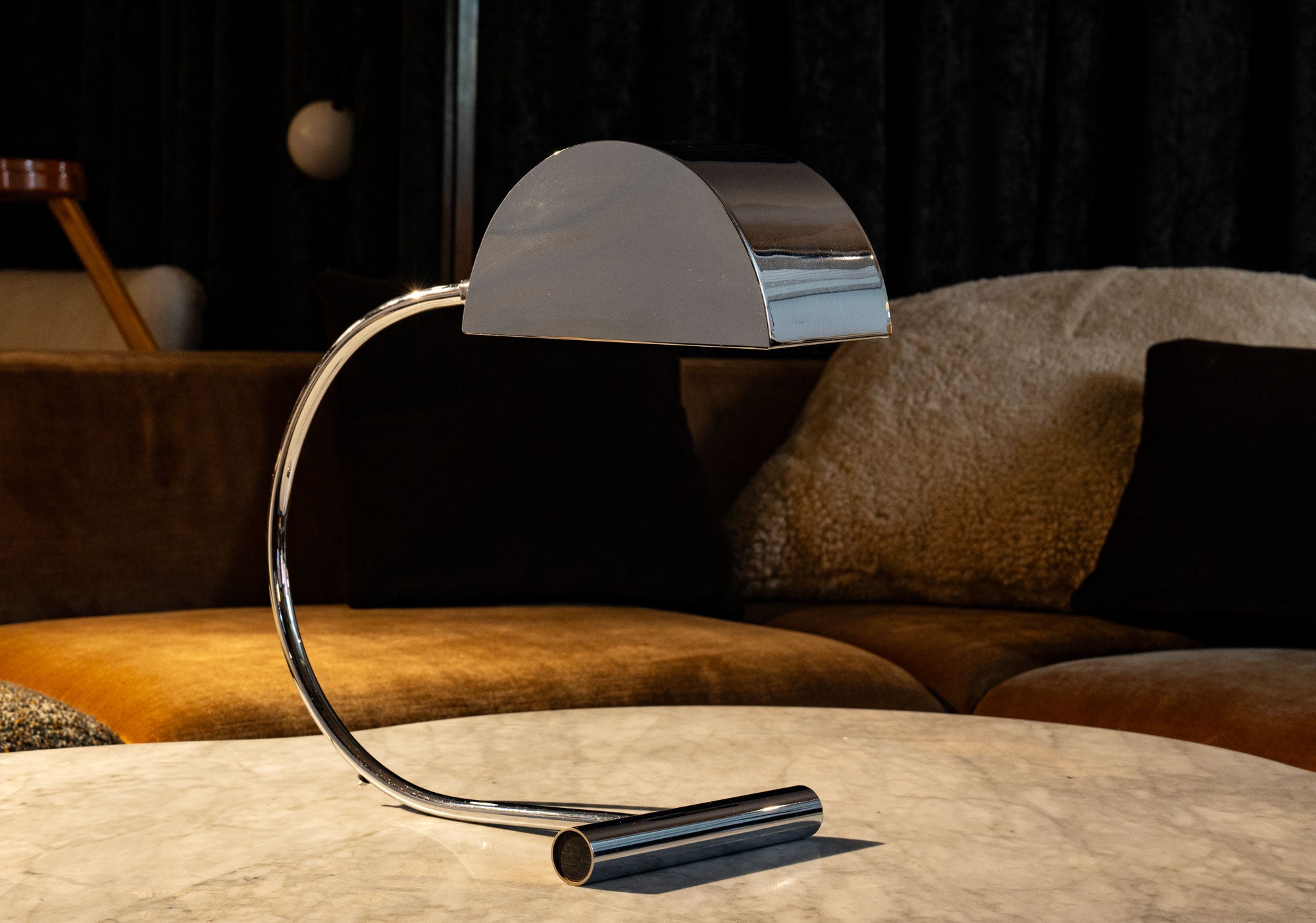 Pair of Chrome OMI Lamps by Koch and Lowy, USA 1970's
