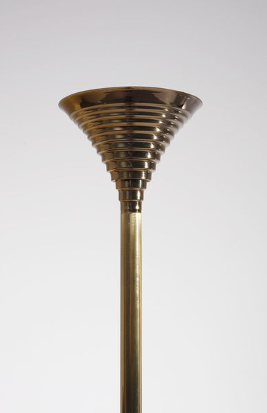 Art deco deals brass floor lamp