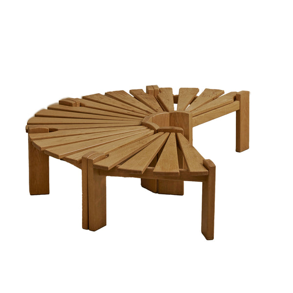 Brutalist Oak Tables by Dittmann & Co, Netherlands, 1960's
