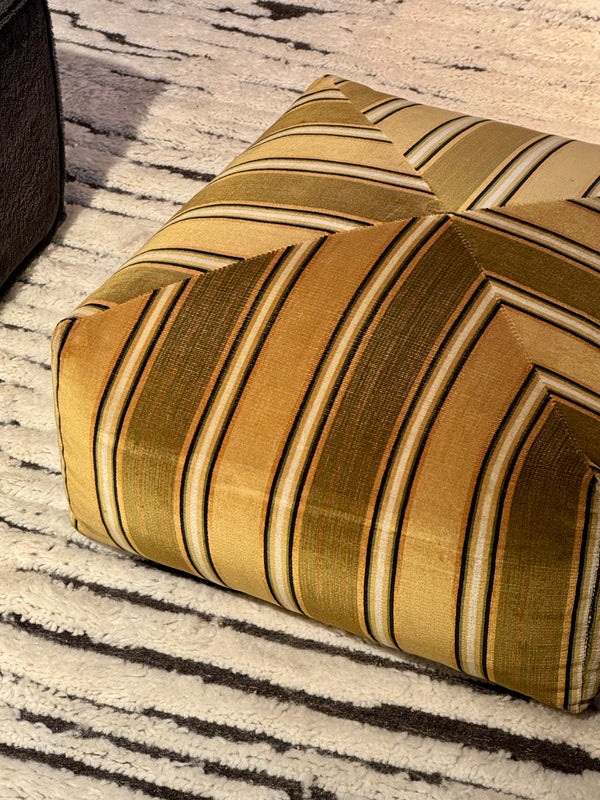 French Ottoman Original Velvet 1970's