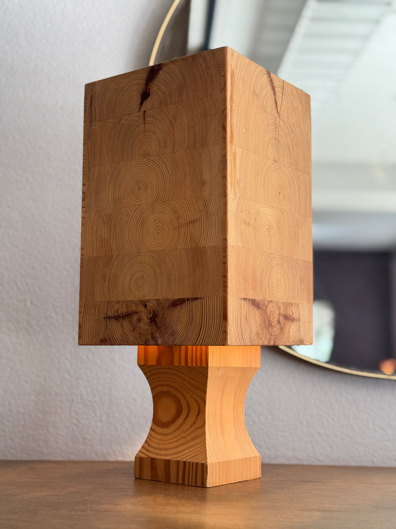 Swedish Pine Table Lamp, 1970’s