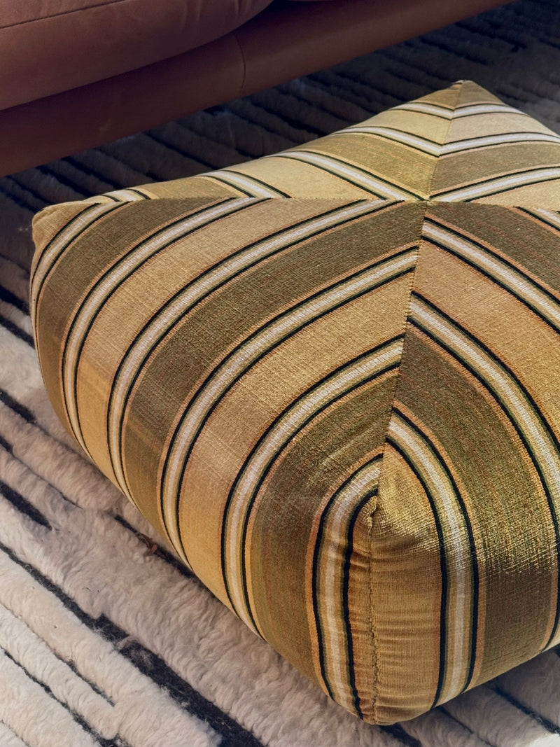 French Ottoman Original Velvet 1970's