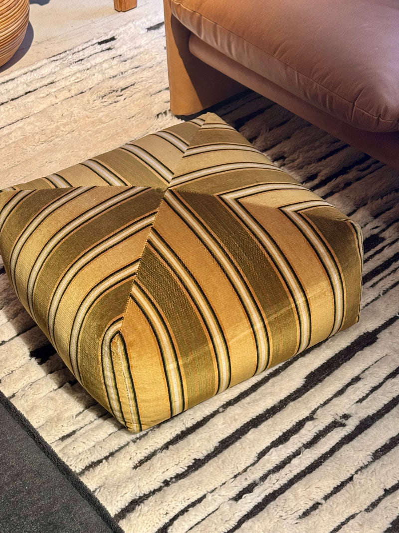 French Ottoman Original Velvet 1970's