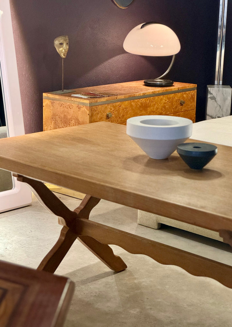 Oak Folk Dining Table by Henning Kjærnulf, 1960's