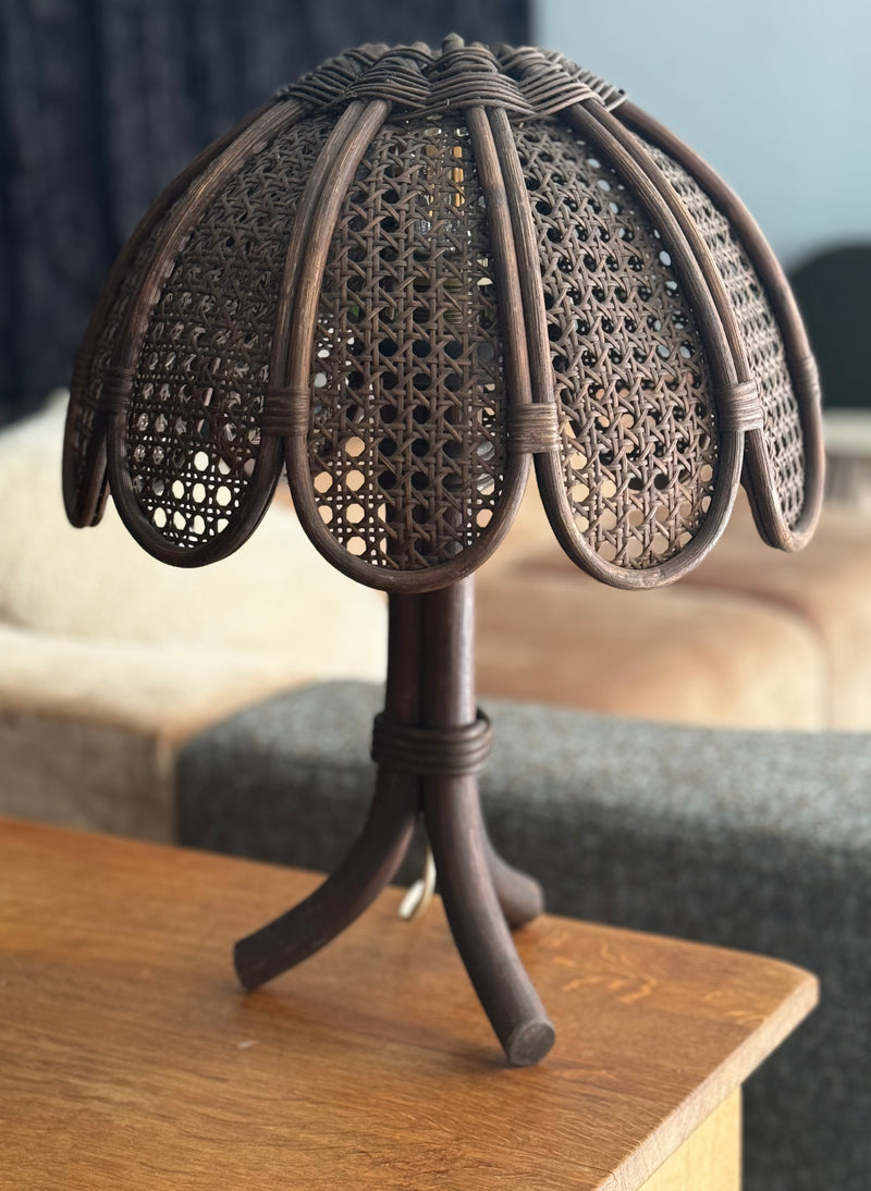 French Wicker Table Lamp, 1900’s