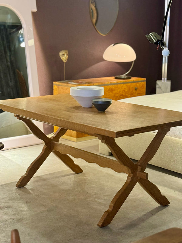 Oak Folk Dining Table by Henning Kjærnulf, 1960's