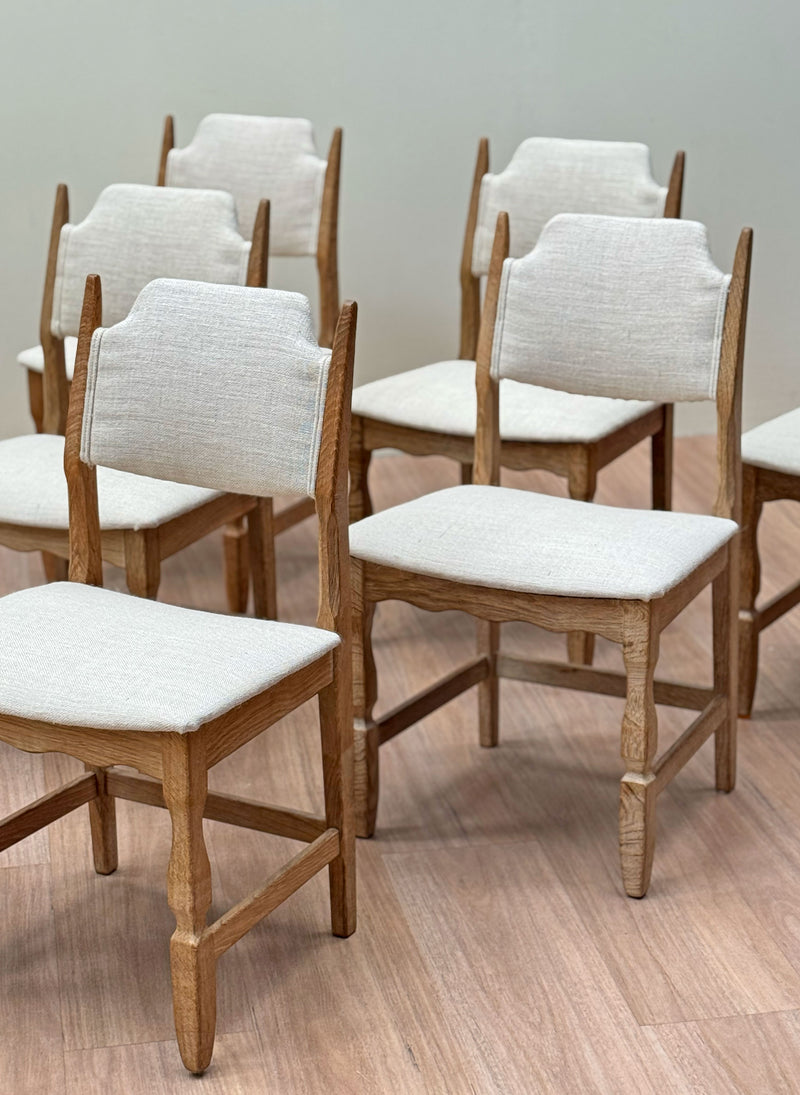 Razor Fabric Back Dining Chairs by Henning Kjærnulf, Danish 1960's