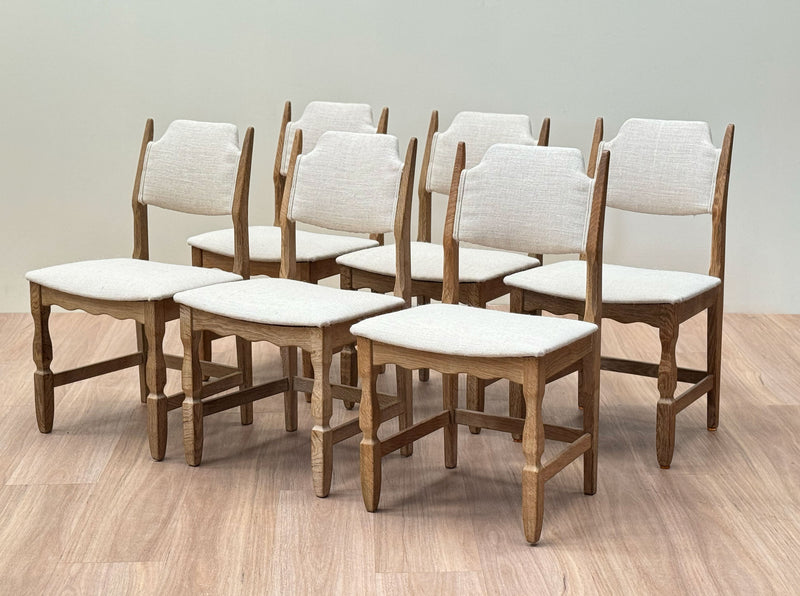 Razor Fabric Back Dining Chairs by Henning Kjærnulf, Danish 1960's