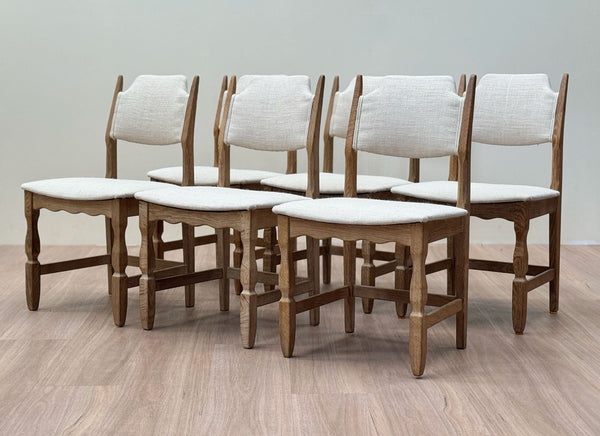 Razor Fabric Back Dining Chairs by Henning Kjærnulf, Danish 1960's