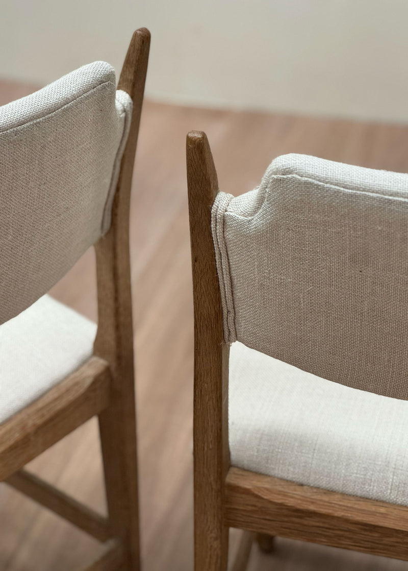 Razor Fabric Back Dining Chairs by Henning Kjærnulf, Danish 1960's