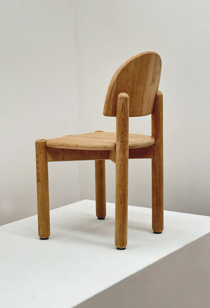 Hand Carved Pine Dining Chairs, 1980's