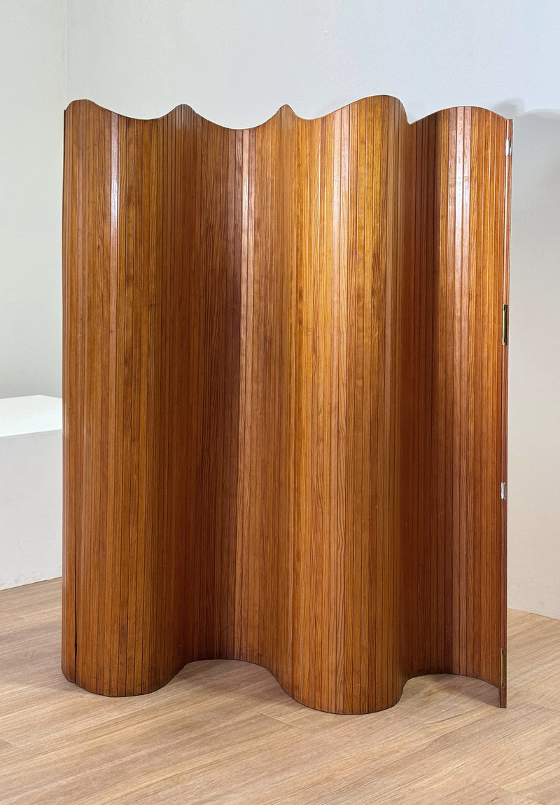Curved Tambour Room Divider, France c.1930