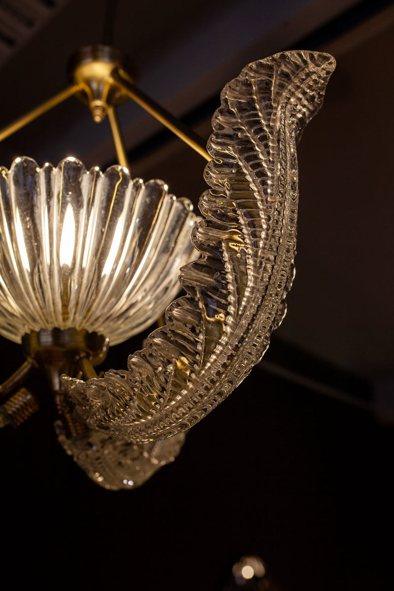 Murano Chandelier by Ercole Barovier, Italian 1940's