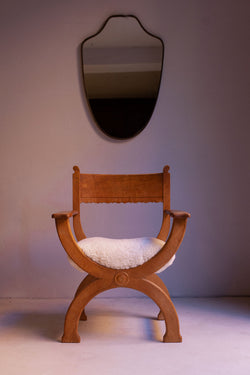 Curule armchair by Henning Kjaernulf for Eg Kvalitetmobel, Denmark 1960's