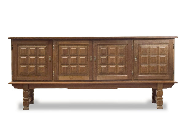 Brutalist Danish Oak Sideboard, 1960's