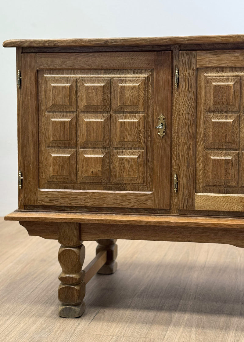 Brutalist Danish Oak Sideboard, 1960's