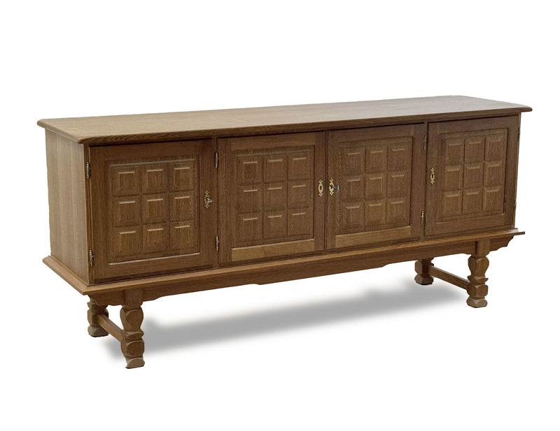 Brutalist Danish Oak Sideboard, 1960's