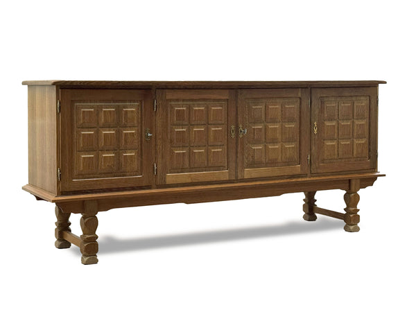 Brutalist Danish Oak Sideboard, 1960's