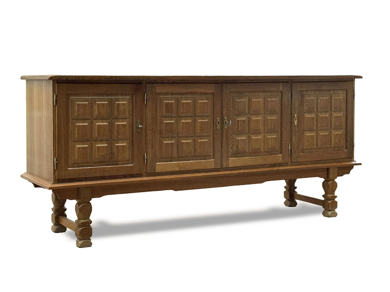 Brutalist Danish Oak Sideboard, 1960's