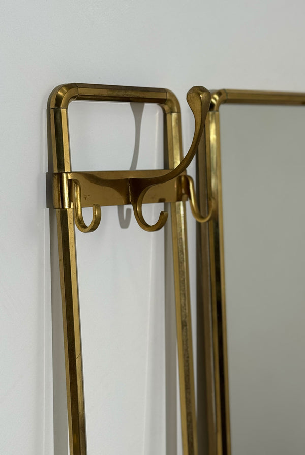 Bauhaus Style Brass Entry Set, German 1960's