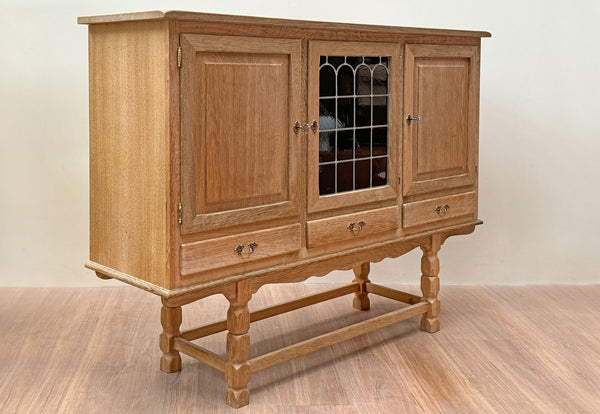 Oak Cabinet with Glass, Danish 1960's