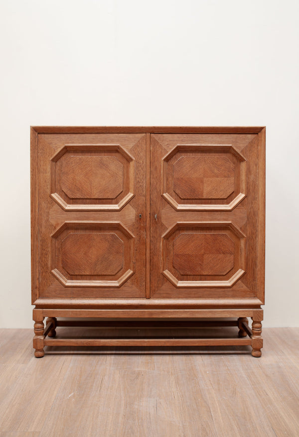 Brutalist Oak Cabinet, Danish 1950's
