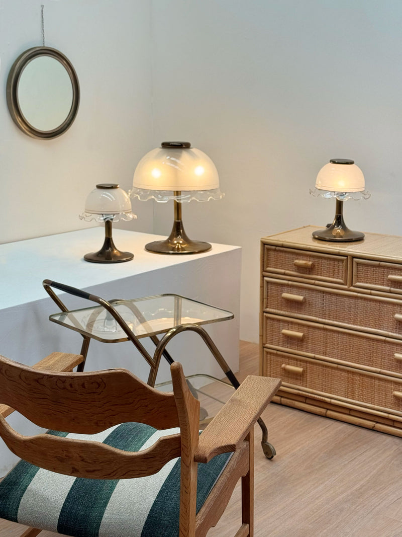 Vintage Italian Rattan Chest Drawers, 1970's