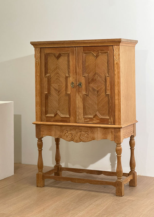 Chevron Oak Cabinet, Danish 1960's