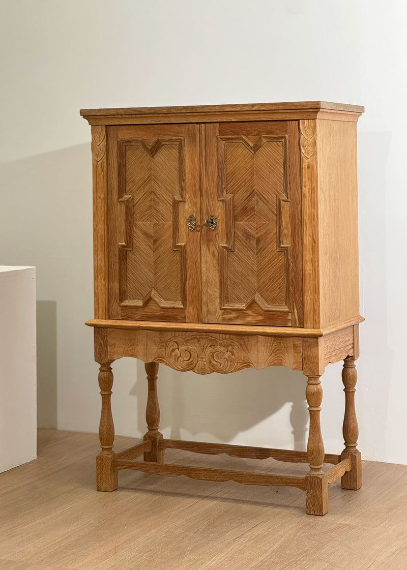 Chevron Oak Cabinet, Danish 1960's