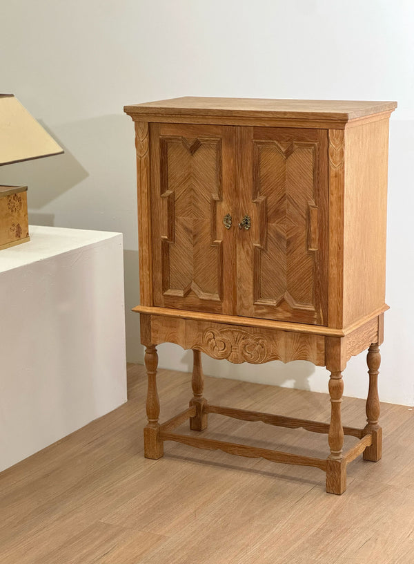 Chevron Oak Cabinet, Danish 1960's