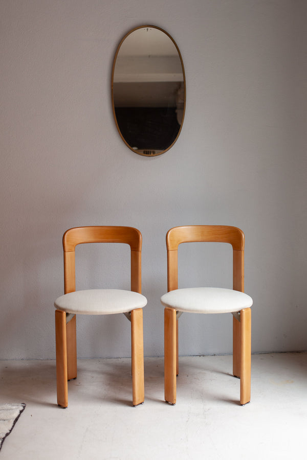 Oak Cushioned Chairs by Bruno Rey for Dietiker, Switzerland, 1970's