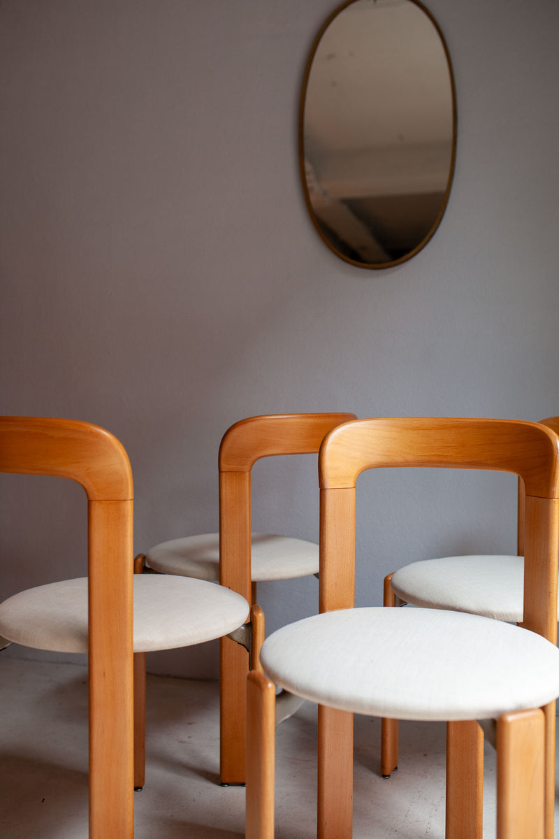 Oak Cushioned Chairs by Bruno Rey for Dietiker, Switzerland, 1970's