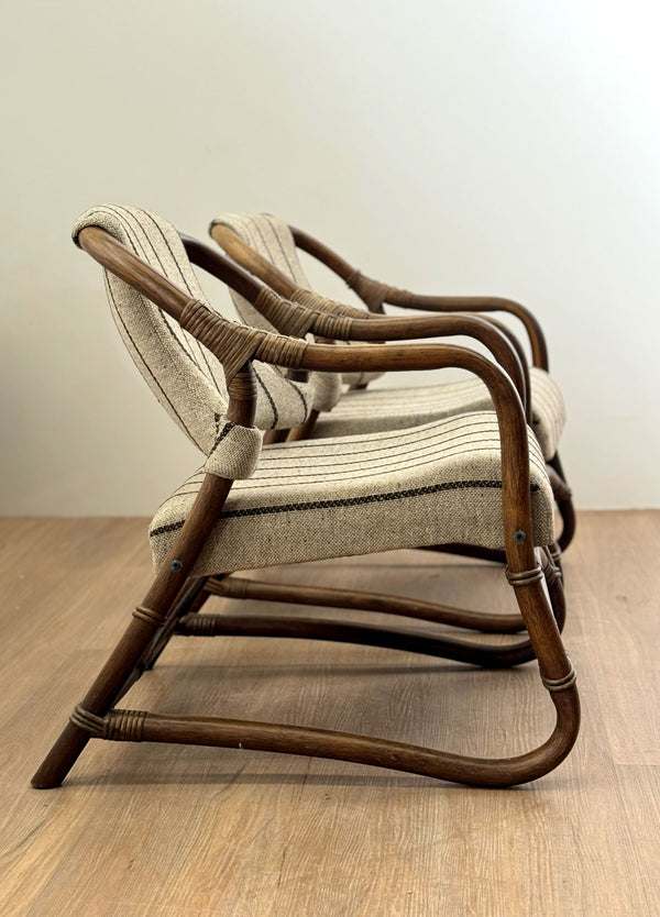 Manilla Arm-Chairs in Bamboo, Denmark, 1960s,