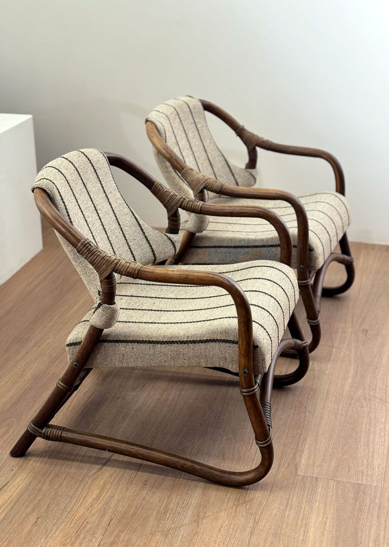Manilla Arm-Chairs in Bamboo, Denmark, 1960s,