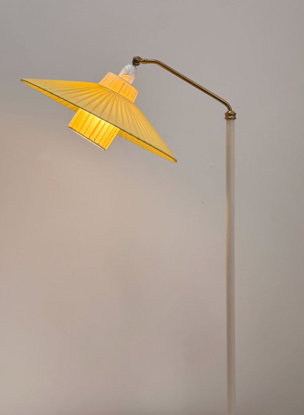 Pleated Scandinavian Floor Lamp, 1950's