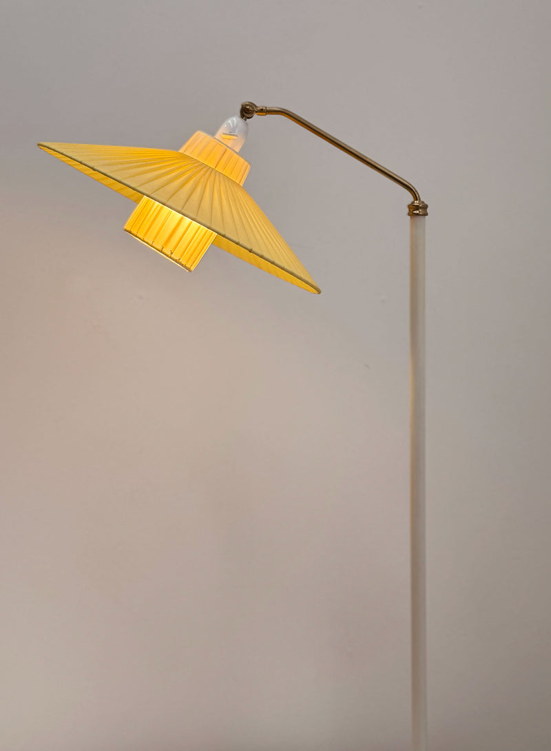Pleated Scandinavian Floor Lamp, 1950's