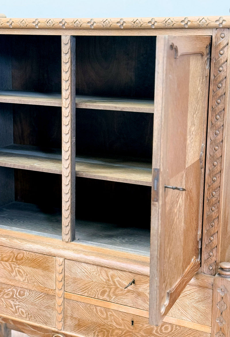 Swedish Antique Oak Cabinet, 1960's