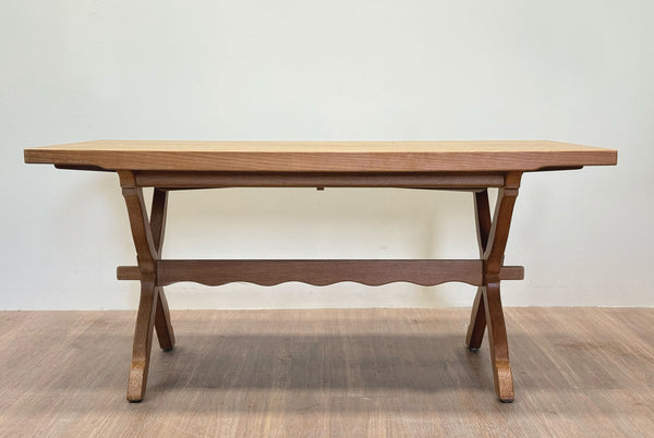 Oak Folk Dining Table by Henning Kjærnulf, 1960's