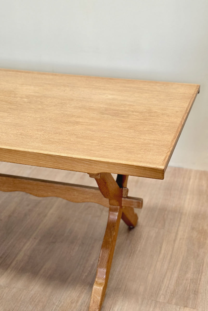 Oak Folk Dining Table by Henning Kjærnulf, 1960's