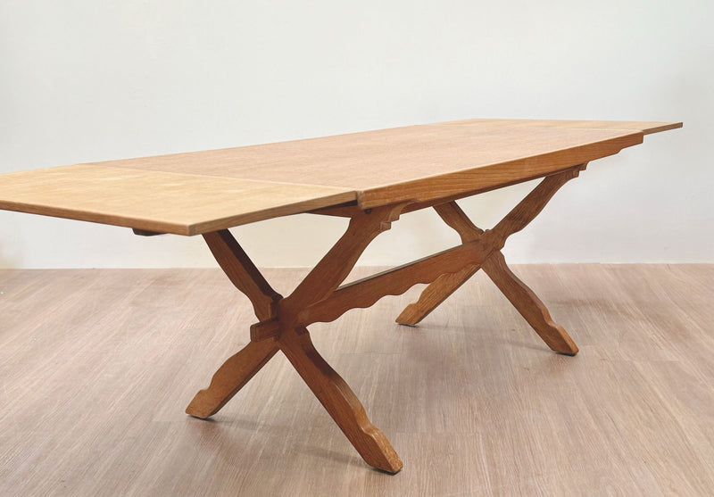 Oak Folk Dining Table by Henning Kjærnulf, 1960's