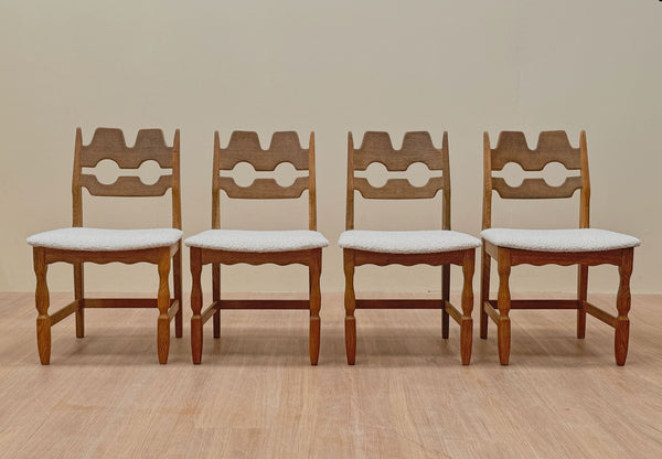 Razor Back Dining Chairs by Henning Kjærnulf, Danish