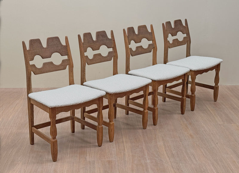 Razor Back Dining Chairs by Henning Kjærnulf, Danish