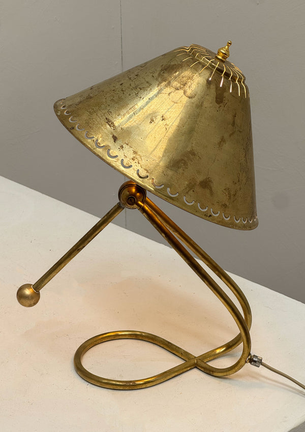 Brass Gimble Table Lamp, Denmark c1960's