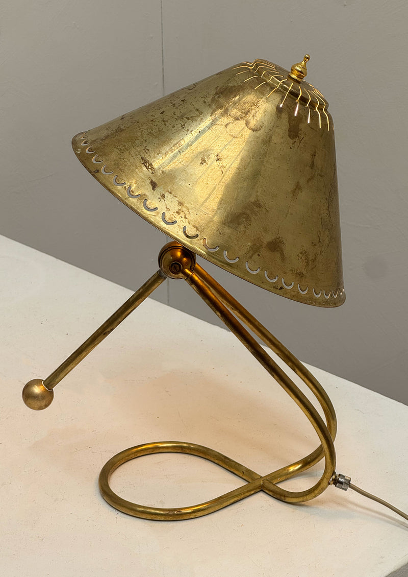 Brass Gimble Table Lamp, Denmark c1960's