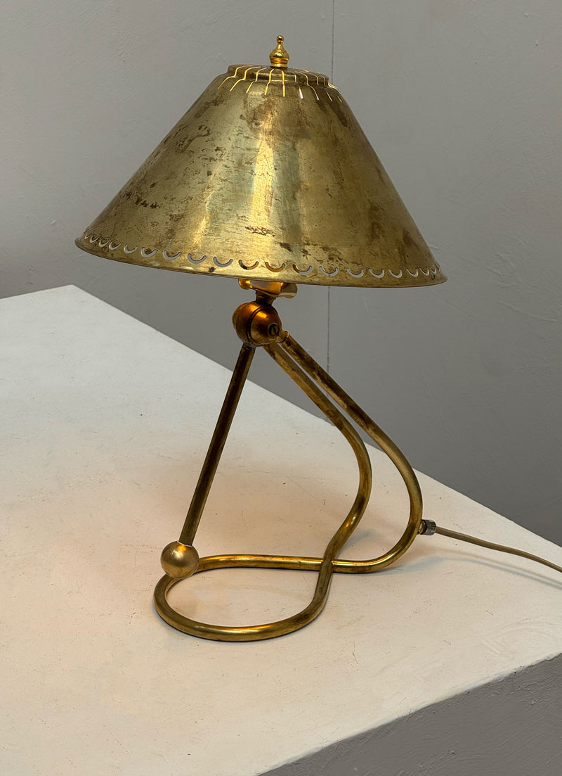 Brass Gimble Table Lamp, Denmark c1960's
