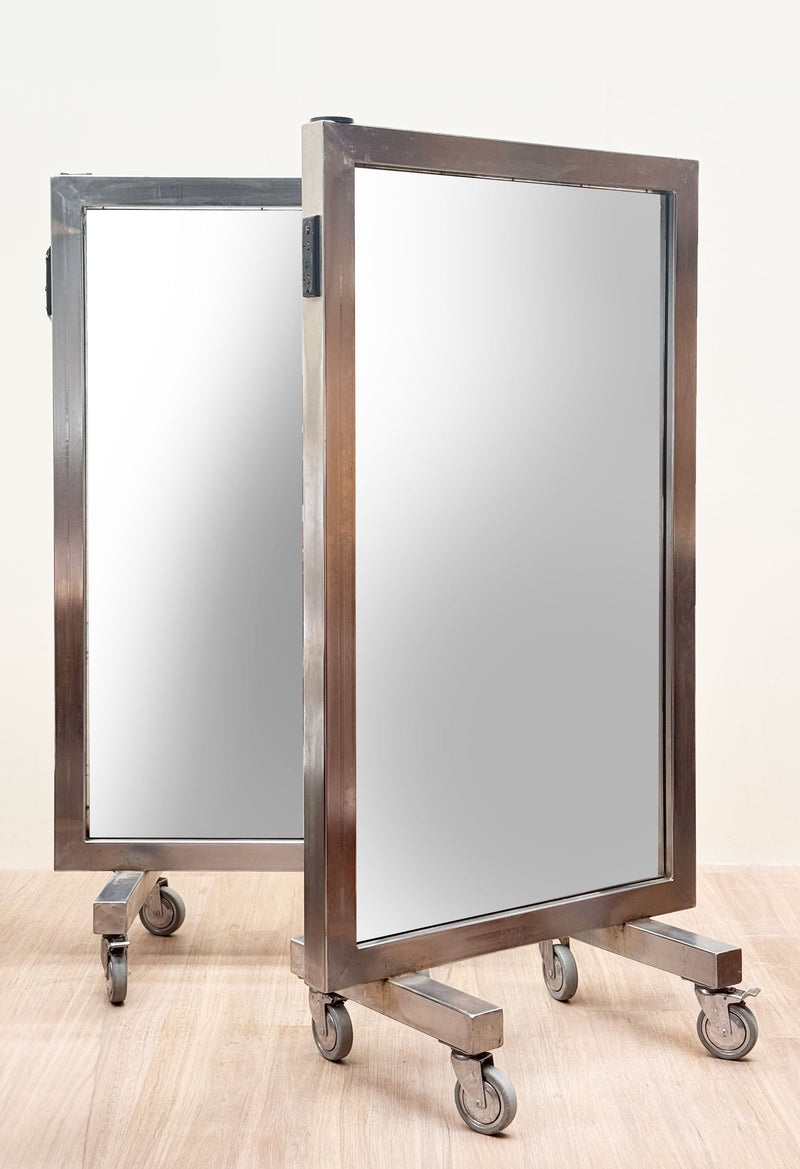 Stainless Steel Rolling Mirrors, Post Modern