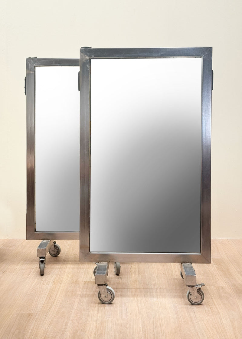 Stainless Steel Rolling Mirrors, Post Modern