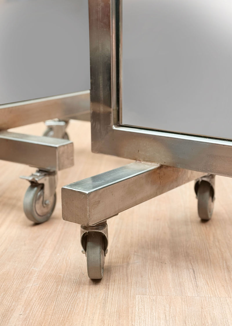 Stainless Steel Rolling Mirrors, Post Modern