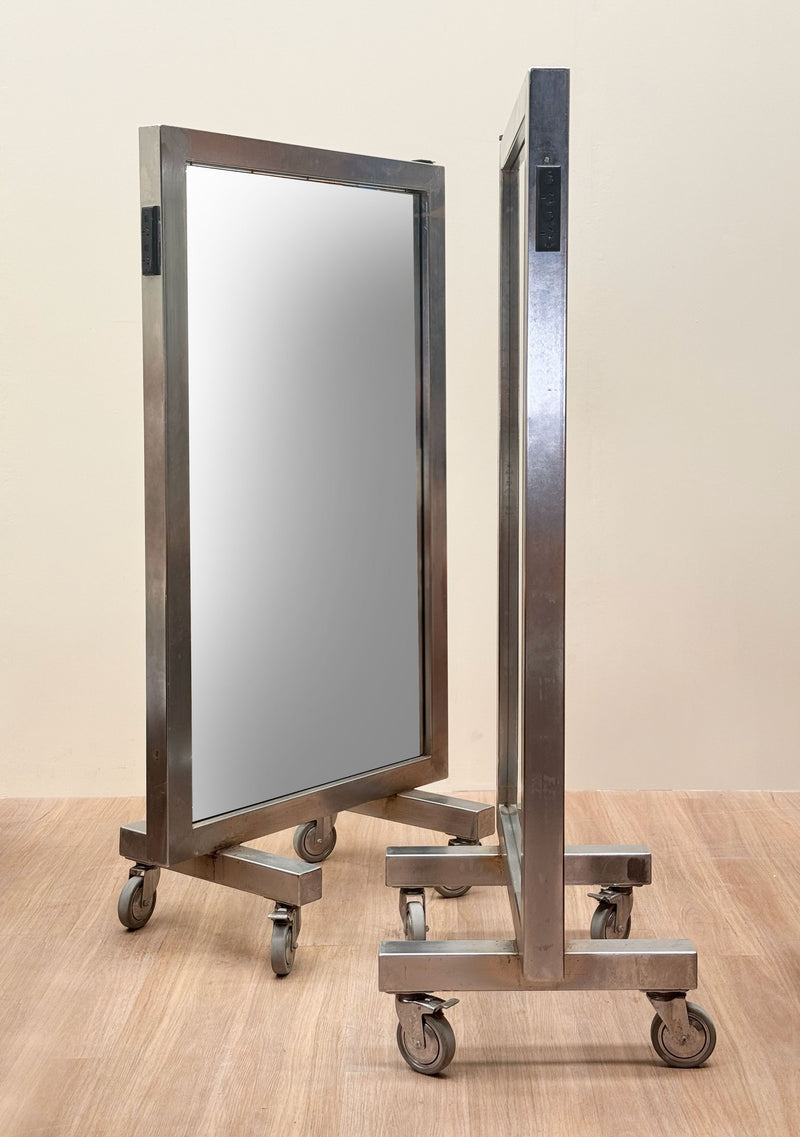 Stainless Steel Rolling Mirrors, Post Modern