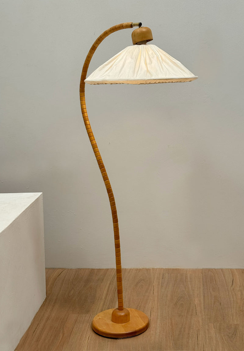Markslöjd Swedish Bentwood Floor Lamp, 1970's
